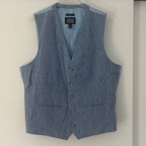 Joseph Abboud Blue denim-like Vest NWT